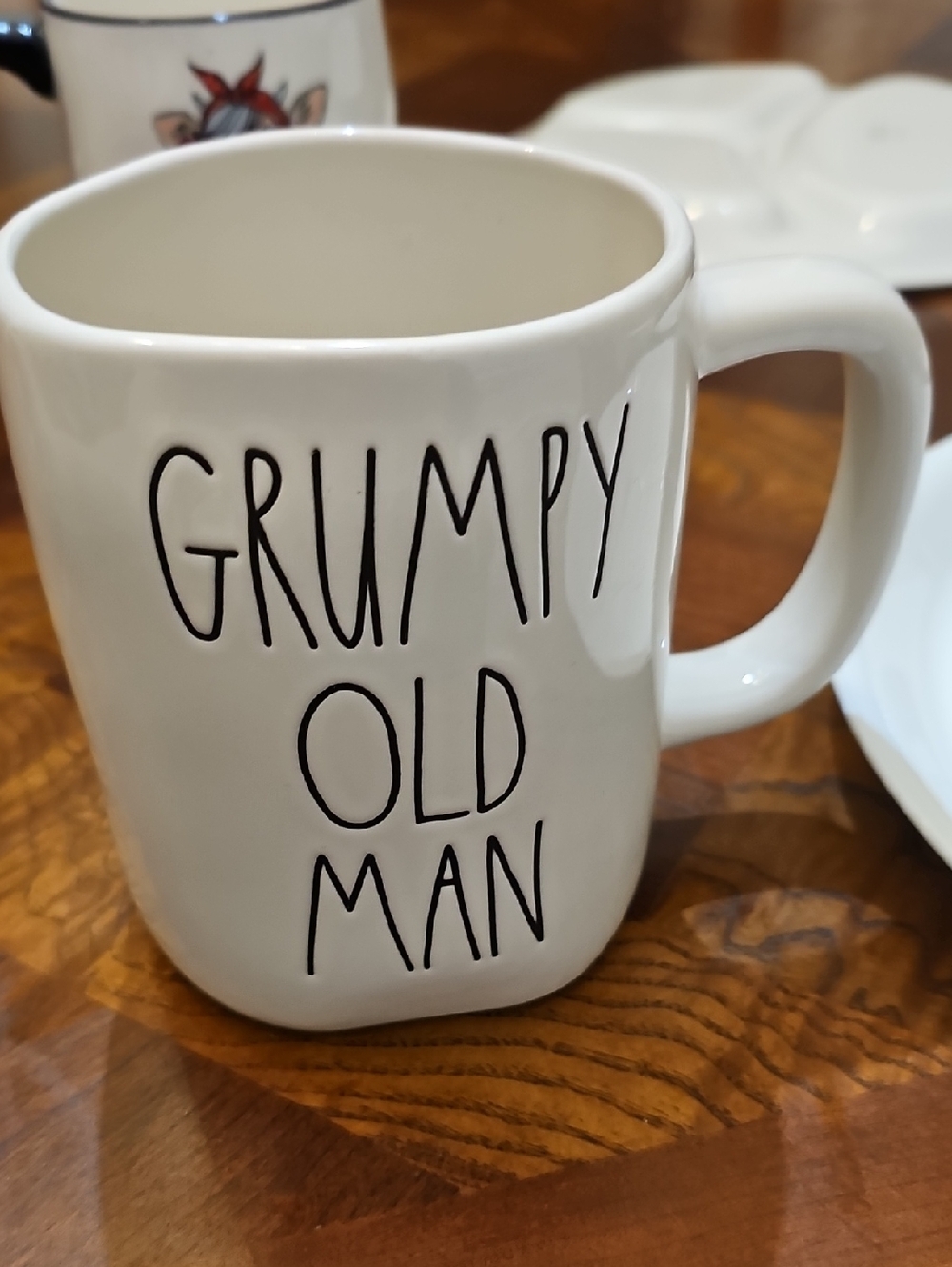 Grumpy Old Man Ceramic Mug - White